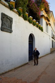 Spain, Andalusia, Seville, Santa Cruz district, plaque dedicated to the writer Washington Irving