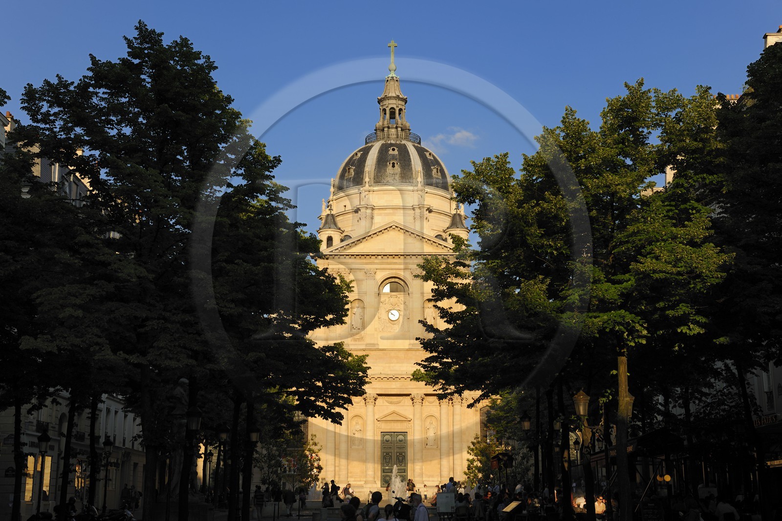 France, Paris (75), Quartier Latin, place de la Sorbonne avec la chapelle de la Sorbonne
