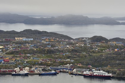 Greenland, central western region, Sisimiut (formerly Holsteinsborg) in Kangerluarsunnguaq Bay