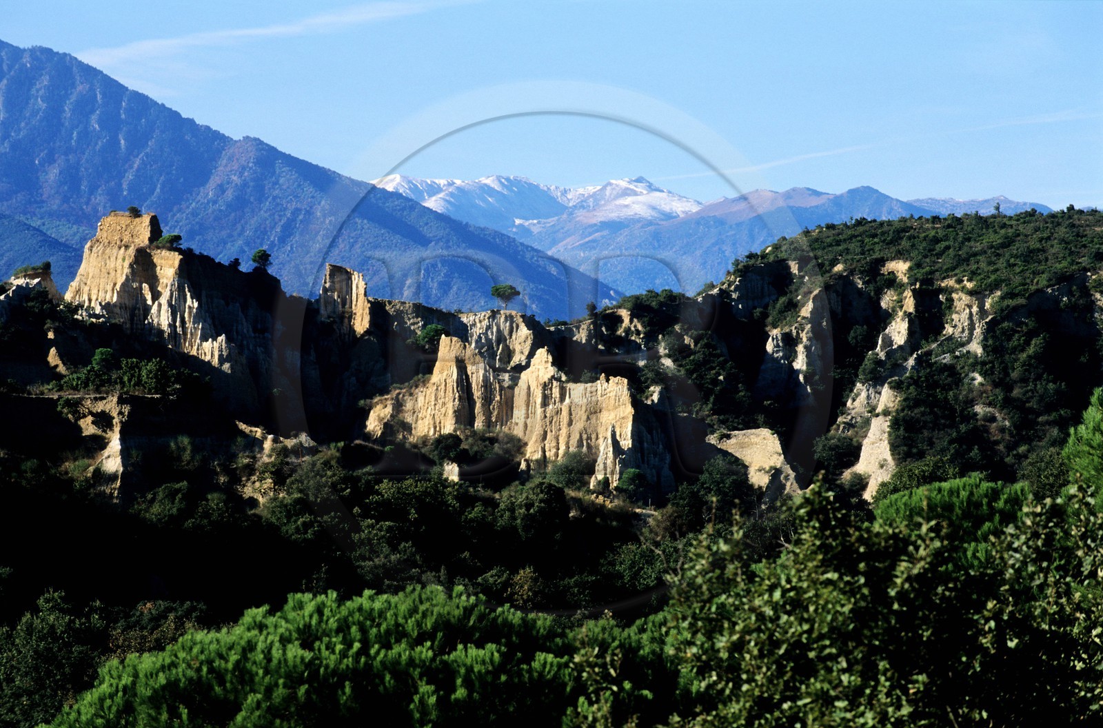 France, Pyrénées-Orientales (66), site des orgues vers îlle-sur-Têt dans le Ribéral