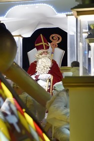 France, Meurthe-et-Moselle, Nancy, place Stanislas, the parade of Saint-Nicolas, the parade float of Saint Nicolas