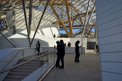 France, Paris, Louis Vuitton Foundation by architect Frank Gehry (a special authorization is required before publication)