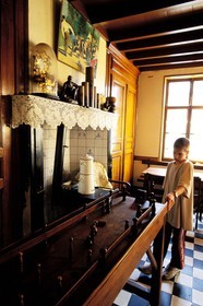 France, Nord, village border of Godewaersvelde, Blaumershof Cafe, game from the North