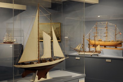 France, Hérault (34), Sète, Musée Paul Valery, Beaux-Arts et traditions sétoises, maquette de voilier