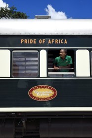 Namibia, Otjozondjupa region, the Shongololo express train in Otjiwarongo station