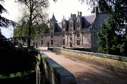 France, Morbihan, Josselin castle, frontage in Renaissance style