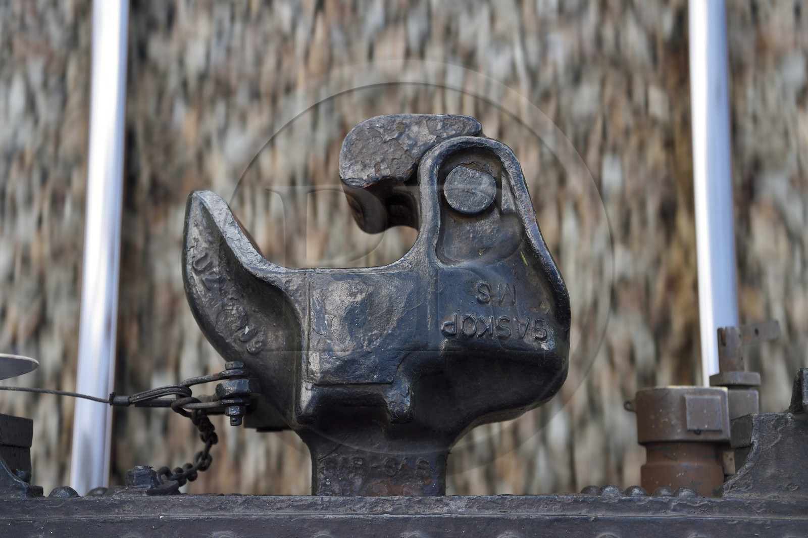 Namibie, région de Otjozondjupa, attelage automatique de wagon