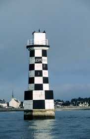 France, Finistere, Loctudy on Île Tudy, former lighthouse of Loctudy