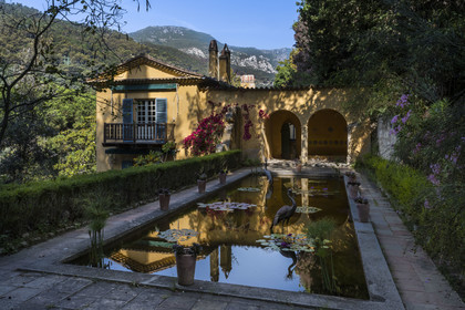 France, Alpes-Maritimes, Menton, the garden Serre de la Madone, the Moorish-inspired garden in the villa of Major Lawrence Johnston