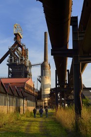 France, Moselle (57), Vallée de la Fensch, usine sidérurgique d'Uckange, Parc du Haut-fourneau U4