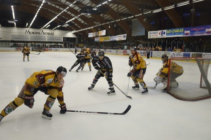 France, Haute Savoie, Morzine, ice hockey game from the Morzine-Avoriaz Hockey Club called the Penguins