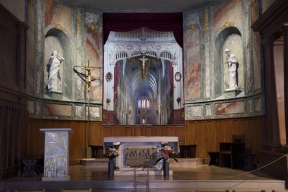 France, Val de Marne, Bry-sur-Marne, St. Gervais and St. Protais church, Louis Daguerre diorama