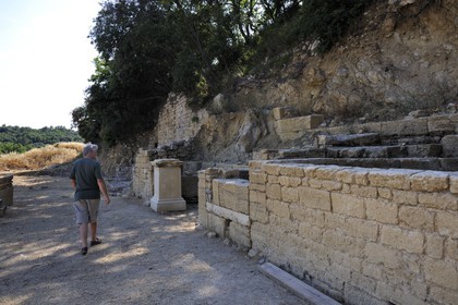 France, Herault, excavations at the hill of Castellas in Murviel-lès-Montpellier is the location of an important ancient settlement of the late Iron Age to the second century AD