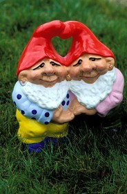 France, Paris, Bagatelle garden, garden's dwarfs