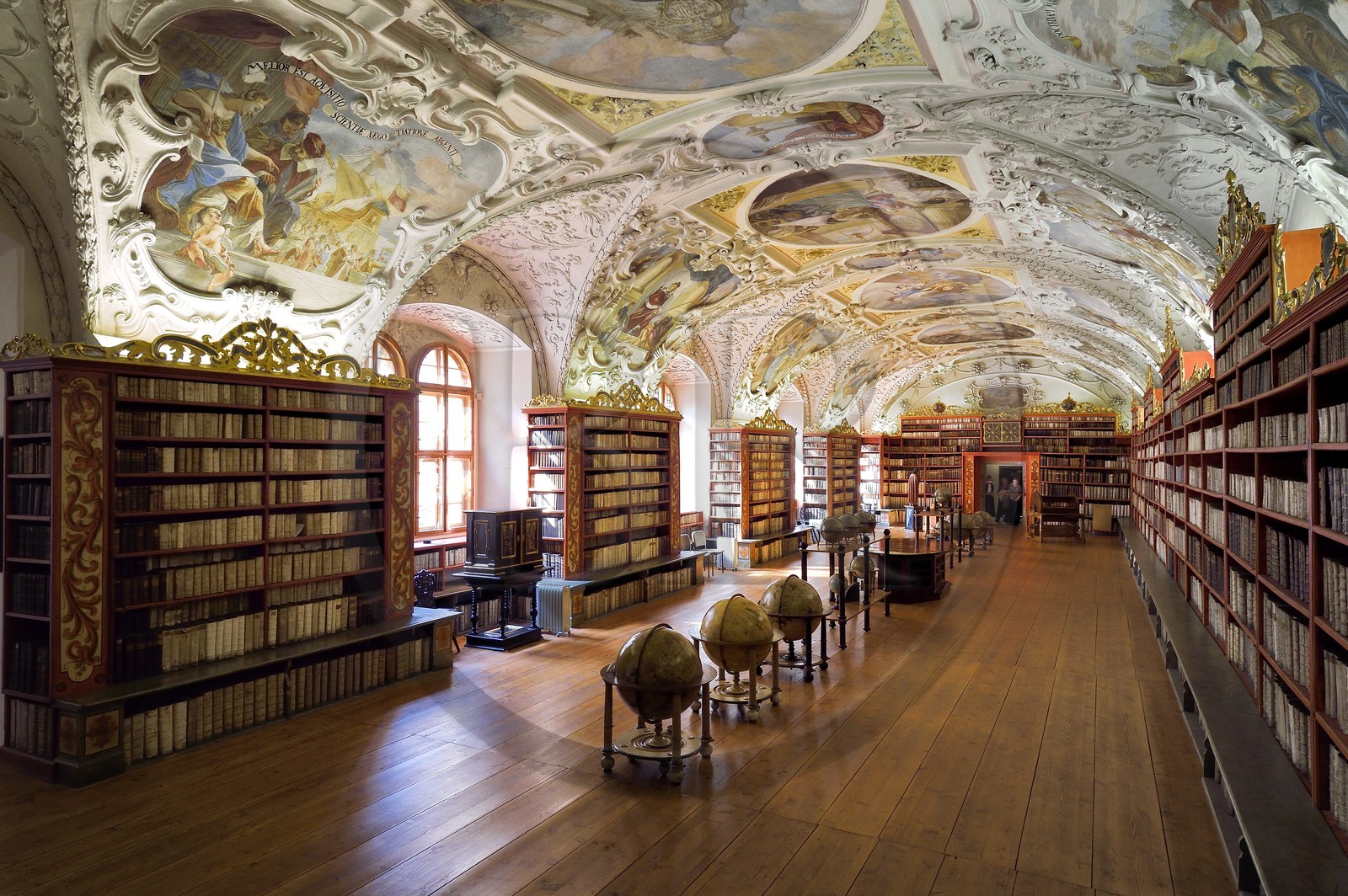 République Tchèque, Prague, centre historique classé Patrimoine Mondial de l'UNESCO, quartier de Strahov, bibliothèque du Monastère de Strahov, salle théologique