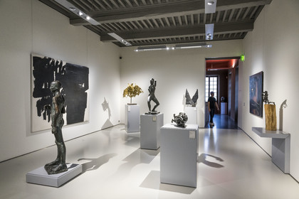France, Herault, Montpellier, historic center, Fabre museum, sculpture room by Germaine Richier, René Iche ..., figuration and abstraction in the 20th century
