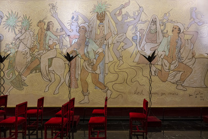 France, Alpes-Maritimes (06), Menton, l'Hotel de Ville, la salle des mariages entièrement décorée par Jean Cocteau en 1957