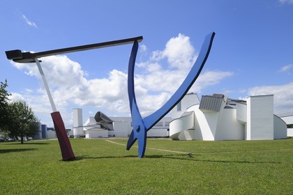 Germany, South Baden, Weil am Rhein near Basel, Vitra Design Museum by architect Frank O. Gehry, work Balancing Tools Claes Oldenburg and Coosje van Bruggen