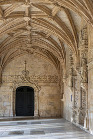 Portugal, Lisbonne, Bélem, Monastere des Hiéronymites (Mosteiro dos Jerónimos), classé Patrimoine Mondial de l'UNESCO, le cloitre