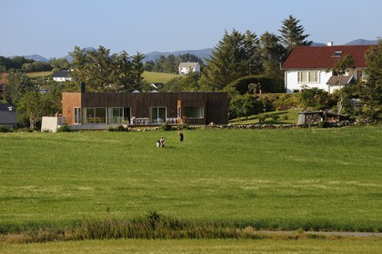 Norvège, Rogaland, région de Stavanger, maison du designer norvégien Jan Storksen