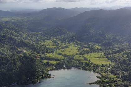 Panama, Colon Province, the Caribbean coast towards Portobelo (aerial view)