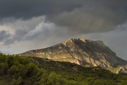 France, Bouches-du-Rhône (13), Pays d'Aix en Provence, vers le Tholonet, la Montagne Sainte Victoire, route Cézanne