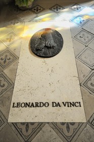 France, Indre et Loire, Amboise, Loire Valley listed as World Heritage by UNESCO, Chapel of Saint-Hubert, Leonard De Vinci tomb
