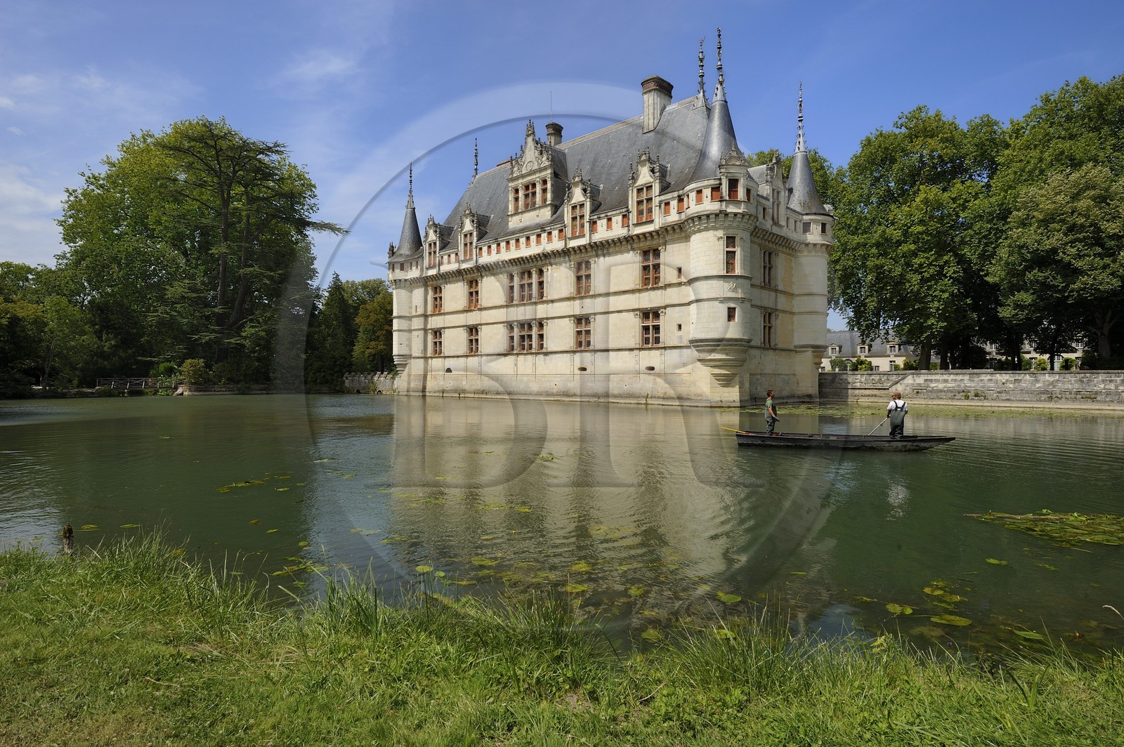 France, Indre-et-Loire (37), Vallée de la Loire classée Patrimoine Mondial de l' UNESCO, château d' Azay-le-Rideau