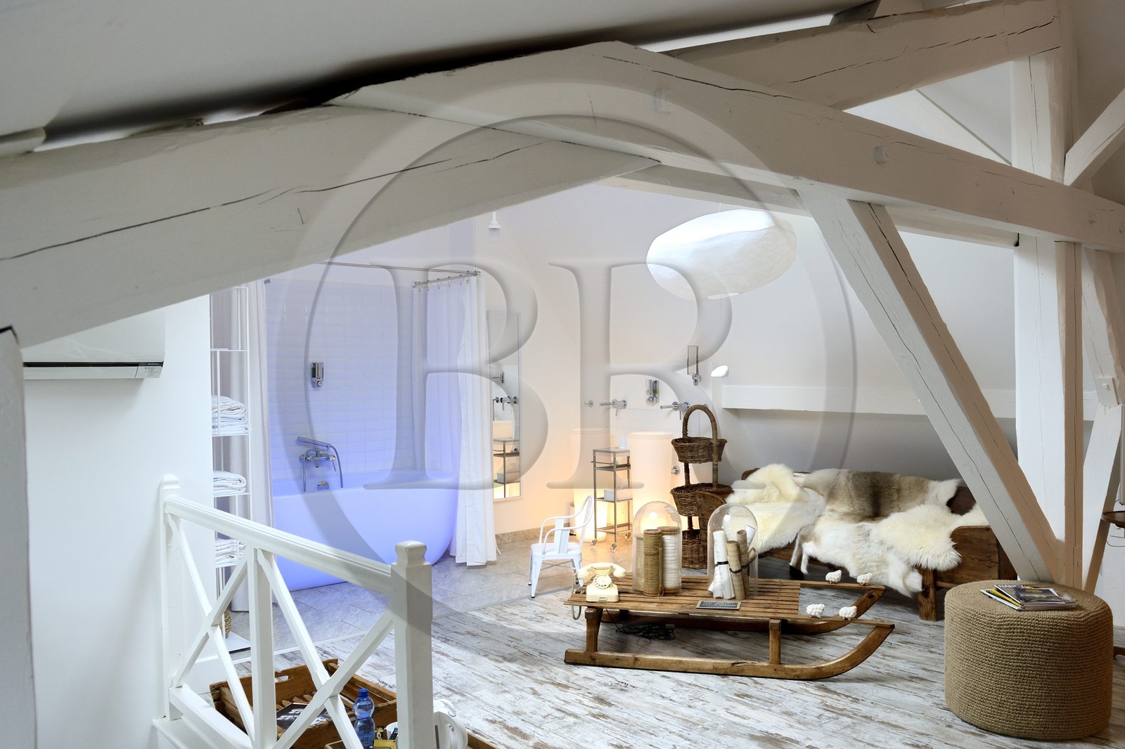 France, Meurthe-et-Moselle (54), Nancy, maison d’hôte La Villa 1901, chambre appelée Le Grenier