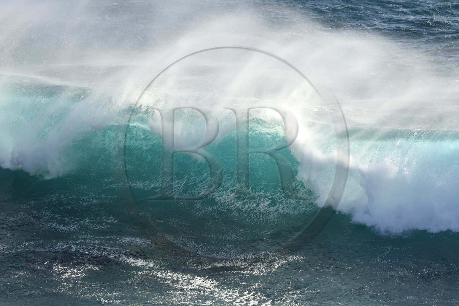 France, Ile de la Reunion, Petite-Ile sur la côte sud, vague sur la plage de Grand-Bois