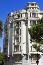France, Alpes-Maritimes (06), Nice, immeuble La Rotonde (1929-1930) de style Art Déco au 41 boulevard Gambetta de l'architecte G.Dikansky
