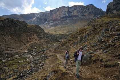 Azerbaijan, Quba (Guba) region, Greater Caucasus mountain range, hiking between the village of Giriz and Laza on Mount Gizilgaya