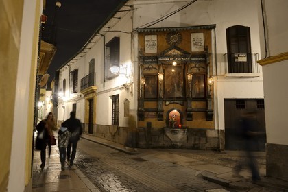 Spain, Andalusia, Cordoba, historical center listed as World Heritage by UNESCO, Altarpiece of San Rafael at the corner of Calle Candelaria and Lineros
