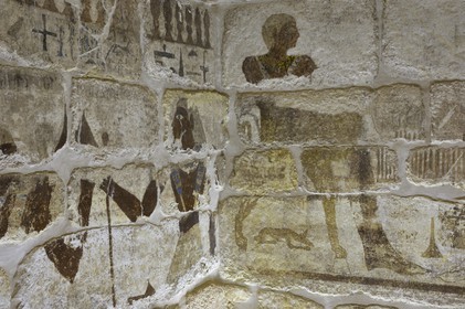 Egypte, désert libyque, oasis de Dakhla, la nécropole de Qila el-Dabba, le Mastaba de Khentika