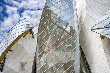 France, Paris, Bois de Boulogne, the Louis Vuitton Foundation by architect Frank Gehry