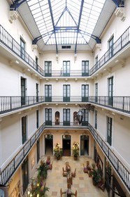 France, Hérault (34), Sète, le Grand Hotel, quai du Maréchal de Lattre de Tassigny, le salon