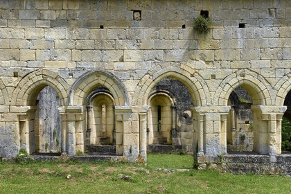 France, Dordogne, Périgord Vert, Cistercian Abbey of Boschaud from the 12th century which belonged to the Abbey of Clairvaux, former location of the cloister