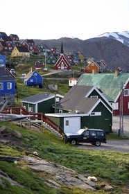 Groenland, cote ouest, baie de Baffin, Upernavik et son église