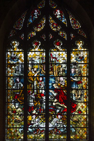 France, Ille et Vilaine, Cote d'Emeraude (Emerald Coast), Saint Malo, Saint Vincent Cathedral, tribute to Jacques Cartier