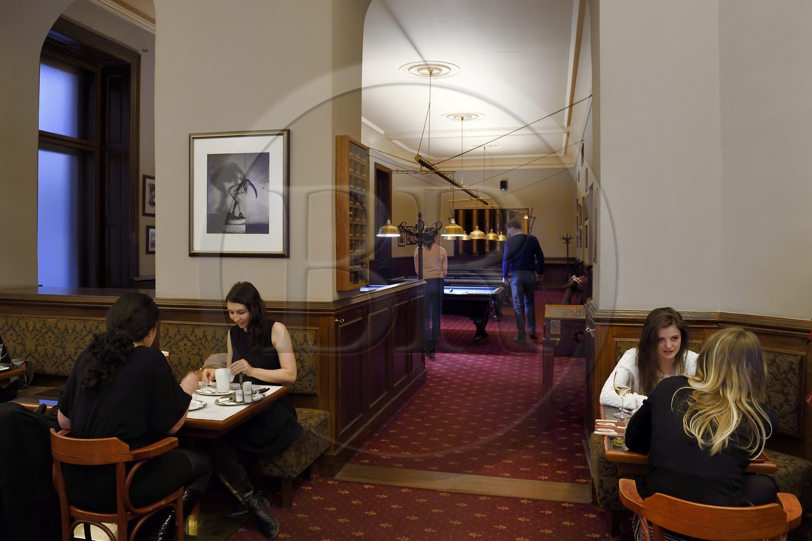 République Tchèque, Prague, Nove Mesto, café Louvre