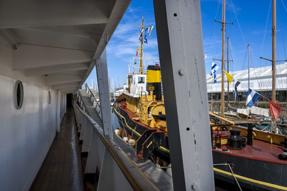France, Charente Maritime, La Rochelle, the Basin of the great yachts, Maritime Museum, aboard the Frigate France I, flagship of the museum