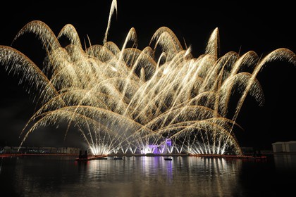 Morocco, Oriental Region, Mediterrania Saidia Seaside Resort, fireworks of the opening evening of June 19, 2009