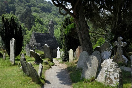 Republic of Ireland, Wicklow County, region of Wicklow Mounts, monastic site of Glendalough, Saint Kevin church