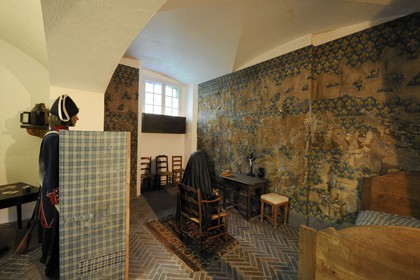 France, Paris (75), Ile de la Cité, la Conciergerie dans le Palais de Justice, la cellule reconstituée de Marie-Antoinette