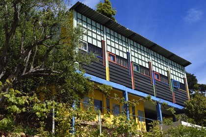 France, Alpes Maritimes, Roquebrune Cap Martin, Cap Martin, architectural work of Le Corbusier, listed as World Heritage by UNESCO, former restaurant and bar the Etoile de Mer of Thomas Rebutato, the Camping units designed by Le Corbusier (Authorization request necessary before publication)