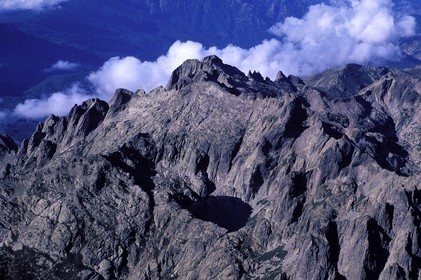 France, Haute Corse, lake of Capitello (1930 meters) (aerial view)