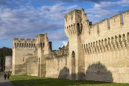 France, Vaucluse (84), Avignon, les remparts sur les bords du Rhône