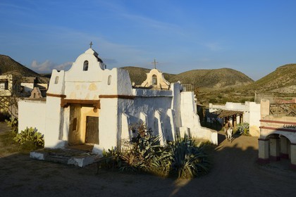 Spain, Andalusia, Almeria Province, Tabernas Desert, Fort Bravo Texas-Hollywood Amusement park where the 7 Mercenaries from John Sturges, Les Petroleuses from Christian-Jaque and A Fistful of Dollars from Sergio Leone were filmed