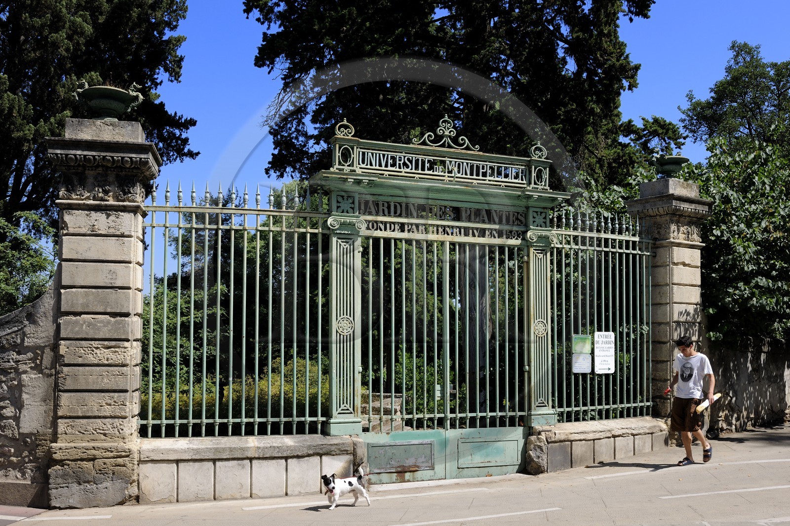 France, Herault, Montpellier, former entrance of the Jardin des Plantes (botanical garden)