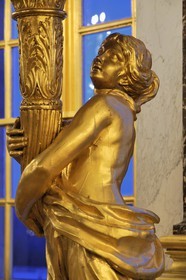 France, Yvelines, Chateau de Versailles, listed as World Heritage by UNESCO, Galerie des Glaces (Hall of Mirrors), length 73m and width 10,50m, with 17 windows and 357 mirrors, architect Jules Hardouin Mansart (1678-1684)